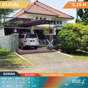 DIJUAL RUMAH VILLA PUNCAK TIDAR MALANG LOKASI PREMIUM DEKAT MACHUNG UN