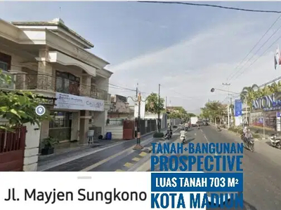 DIJUAL Tanah+rumh, Jl Mayjen Sungkono Kota MADIUN, Lokasi Kerenn