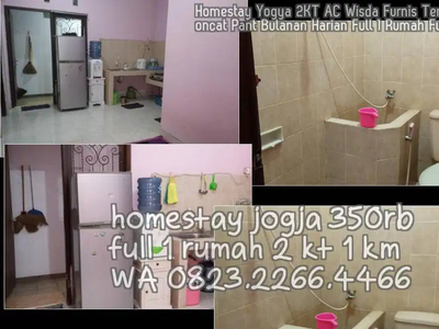 Homestay Yogya 2KT AC Wisda Furnis Terminal Concat Pant Bulanan Harian