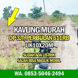 Jual Kavling Murah DP 3JT, Perbulan 611RB UK 10x20M - Kubu Raya