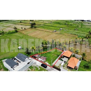 Jual Tanah Sayan Ubud Luas 330m2 SHM View Sawah Lingkungan Villa - Gianyar