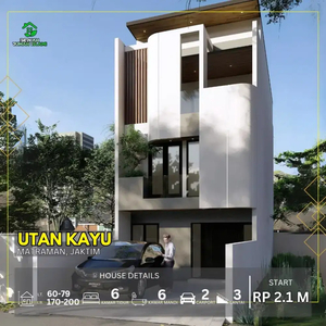 Rumah 3 Lantai Exclusive Kayu Manis Timur Utan Kayu Dekat Pramuka