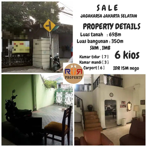 Sale Rumah + 6 Kios Jagakarsa Jakarta Selatan