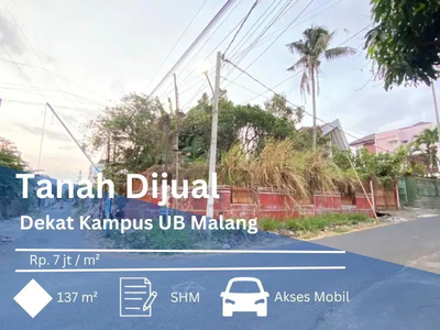 Tanah Dekat Kampus UB Malang, Cocok Bangun Kos Premium