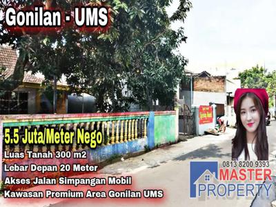 Dijual Cepat Tanah Dekat UMS Gonilan Karangasem Area Premium