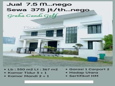 Dijual/sewa Rumah megah Graha Candi Golf