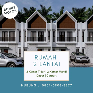 Dijual Rumah Hunian 2 Lantai di Kota Malang Bonus Sepeda Motor