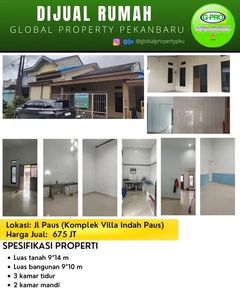 Dijual Rumah Jalan Paus Komplek Villa Indah Paus!
