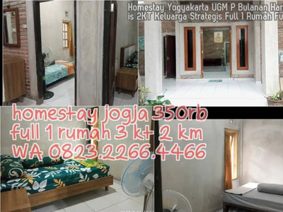 Homestay Yogyakarta UGM P Bulanan Harian Furnis 2KT Keluarga Strategis