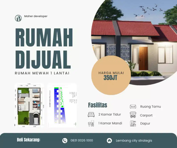 Jual rumah villa lembang strategis dekat pom bensin