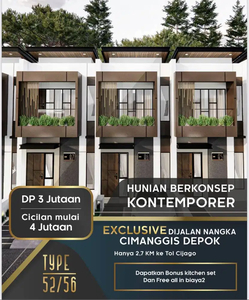 Rumah Millenial Tapos Depok 2 Lantai Termurah: Mulai 500 Jutaan