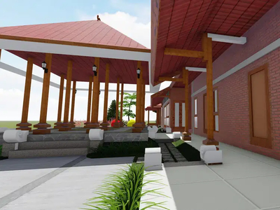 Rumah Modern Jawa Klasik Ada Joglo dan Kolam Renang di Prambanan