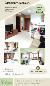Turun Harga Casablanca Mansion Apartment 2 Bedroom Full Furnished