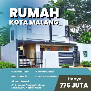 Dijual Rumah LT69 LB80 6KT 4KM Siap Huni Lokasi Strategis - Malang Kota