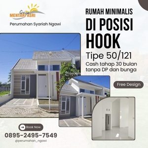 Jual Rumah Baru Tipe 50 Bisa Kredit Tanpa Bunga dan DP - Ngawi Jawa Timur