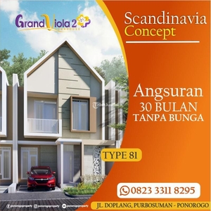 Jual Rumah Baru Tipe 81 di Perumahan Grand Viola Town House - Ponorogo Jawa Timur