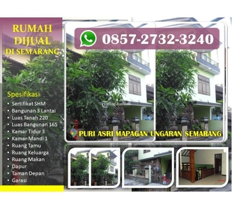 Jual Rumah Murah 3 Lantai LT220 LB165 3KT 1KM Di Ungaran - Semarang Jawa Tengah