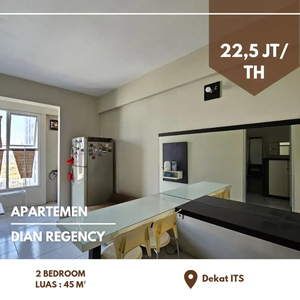 2 BR • 22,5 JT apartemen Dian Regency Sukolilo Dekat ITS