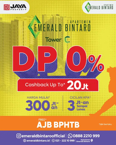 Dijual Apartemen Emerald Bintaro DP 0% + Free PPN Ready stock