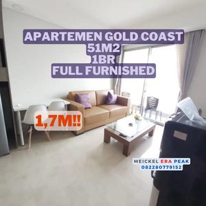 DIJUAL Apartemen Gold Coast, 51m2, Full Furnished