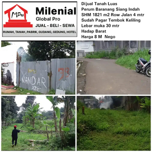 Dijual Cepat Tanah 1820 m2 Dalam Perumahan Baranang Siang Indah