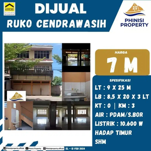 DIJUAL RUKO 3 LANTAI DI JALAN OPU DG. RISADJU (CENDRAWASIH) MAKASSAR