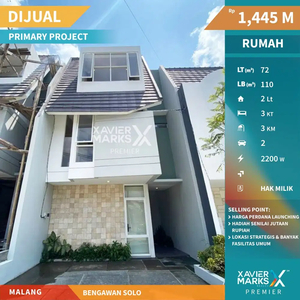 Dijual Rumah Siap Huni Dekat Balai Kota di Bengawan Solo Malang