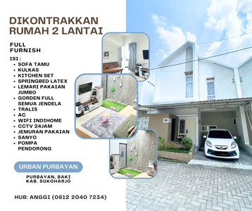 DIKONTRAKKAN RUMAH BARU 2 LANTAI