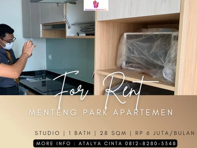 Disewakan Apartment Menteng Park Type Studio Semi Furnished View Monas