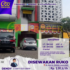 DISEWAKAN RUKO DI JL RAYA DIENG