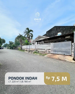 Hitung Tanah Dijual Rumah Hoek di Pondok Indah Jakarta Selatan