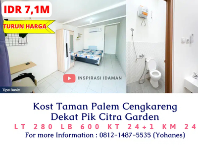 Kost 24 Kamar Taman Palem Cengkareng Dekat Pik Citra Garden