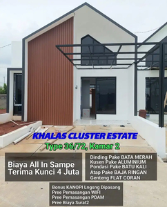 RUMAH BAGUS MURAH DI CLUSTER KHALAS ESTATE DI PUSAT KOTA