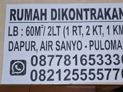 Rumah Di Kontrakan Di Pulomas Tuparev