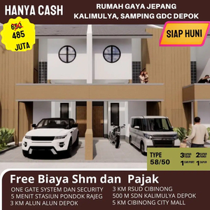 Rumah gaya jepang termurah di depok cuma 400 jutaan cash only