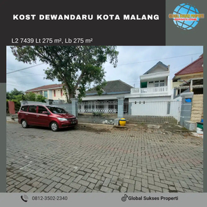 Rumah Kost Bagus Luas Tengah Kota Strategis Dekat Kampus Malang