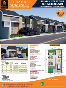 Rumah KPR Harga 400 Jt-an dekat dari Jl Godewan km 12