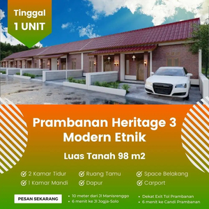 Rumah Modern Etnik di Jl Manisrenggo-Prambanan 300 Jt-an