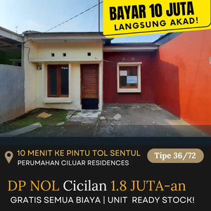 Rumah Murah di Ciluar Sukaraja Dekat Tol Sentul Cicilan 1.9 Jutaan