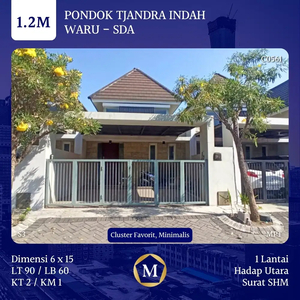 Rumah Pondok Tjandra Indah Area Favorit Waru Sidoarjo dkt MERR Juanda