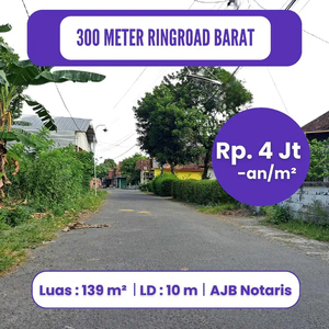 Tanah Jogja Tepi Aspal 400 Mtr Ringroad Trihanggo, 4 Jt-an