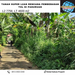 Tanah Luas Super Murah Strategis Di Area Jalan Tol Pasuruan