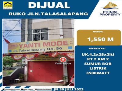 DIJUAL RUKO HARGA MURAH LOKASI STRATEGIS DI POROS JALAN TALASALAPANG