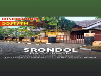 Disewakan Rumah Di Srondol Semarang