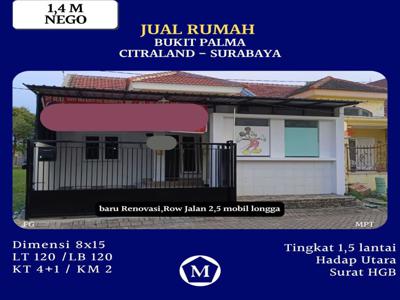 Jual Rumah Surabaya Barat Bukit Palma Citraland Dkt Tanjungsari Pakal