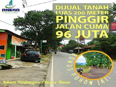 JUAL TANAH SURAT SERTIFIKAT HAK MILIK LOKASI STRATEGIS PINGGIR JALAN