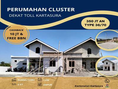 Perumahan Cluster Dekat Tugu Kartasura cashback 10 Jt Free BBN