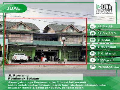 Ruko 2lt di tengah kota Pontianak - Jl. Purnama