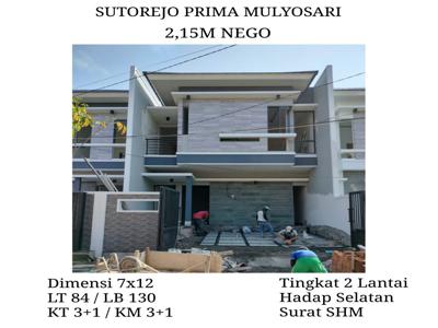 Rumah Sutorejo Prima Mulyosari Surabaya Timur Dkt Dharmahusada Ploso