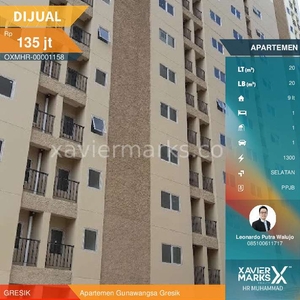 Apartemen Gunawangsa gresik Tower C lantai 9 tipe 1BR kosongan PPJB